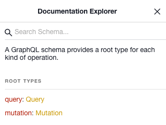 Top level schema in GraphiQL