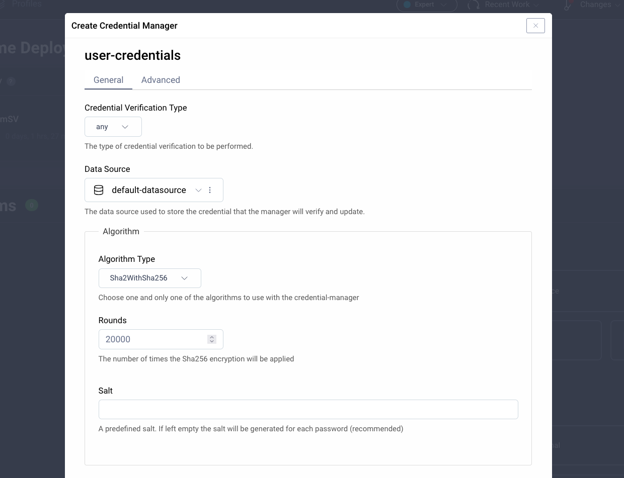 Create a Credential Manager