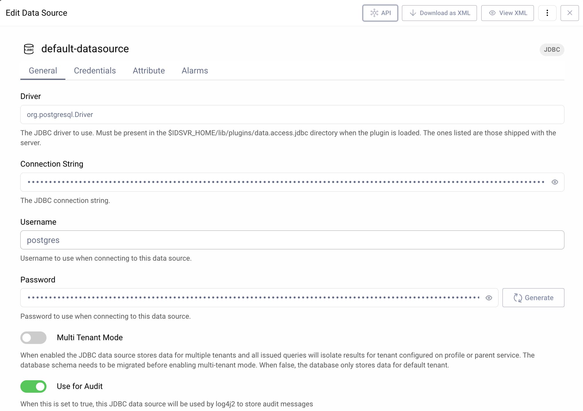 Create a JDBC Data Source