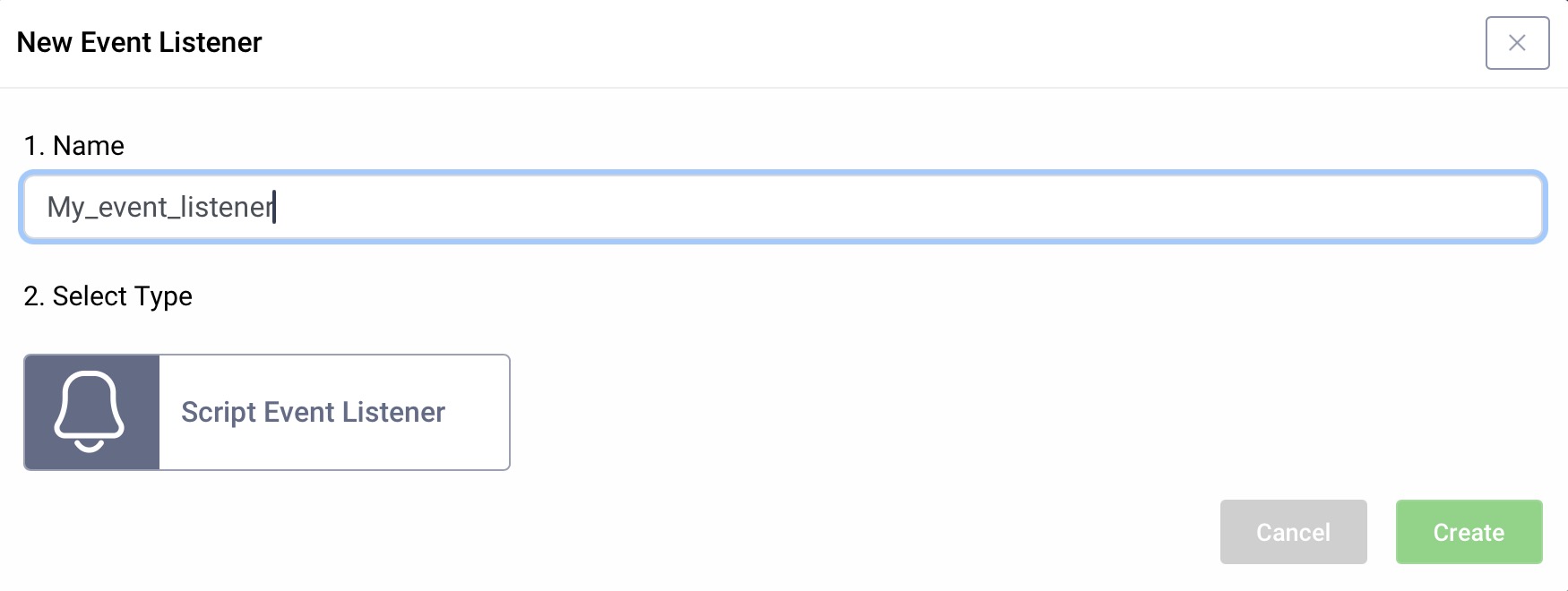 Create a Script Event Listeners in Admin UI