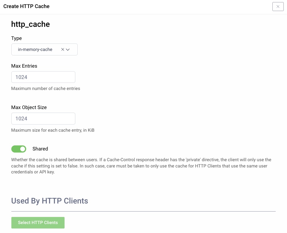 Create HTTP Cache