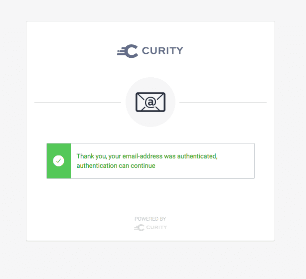 Email Authenticator - Success