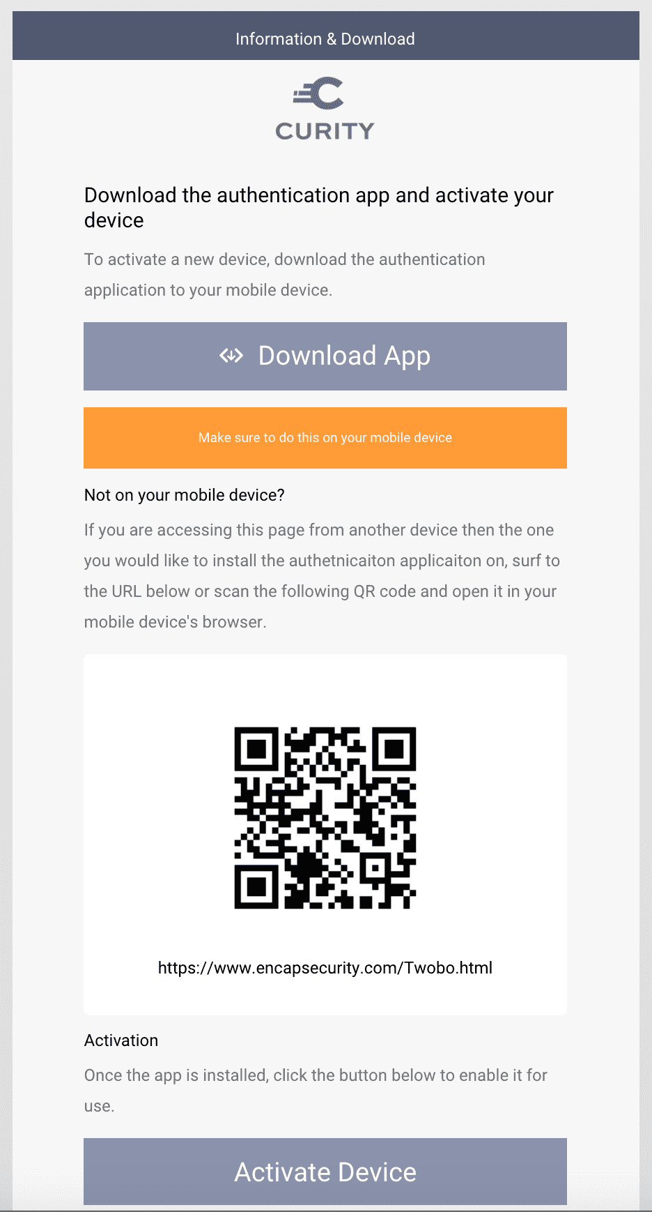 Encap - Information page