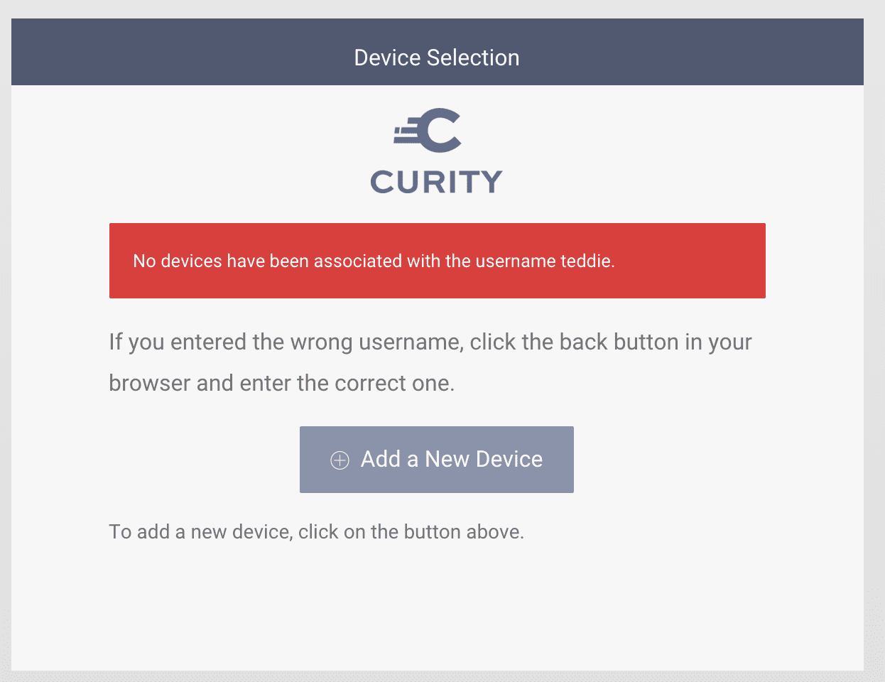 No Encap device associated with a user