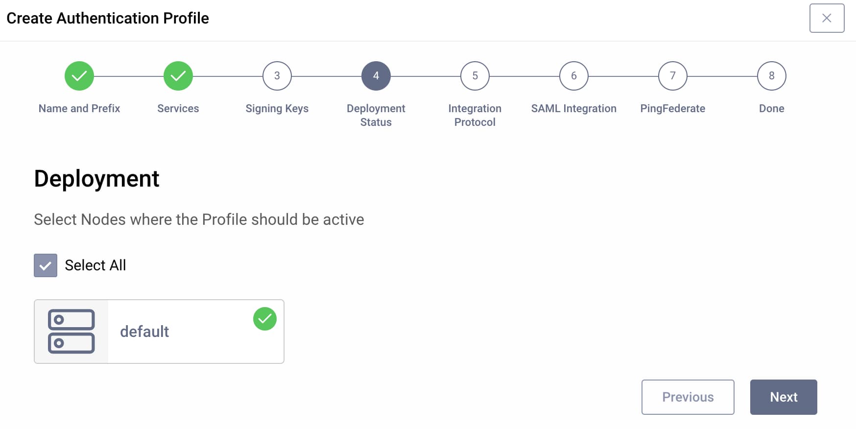 Basic Setup Create Authentication Profile Deployment