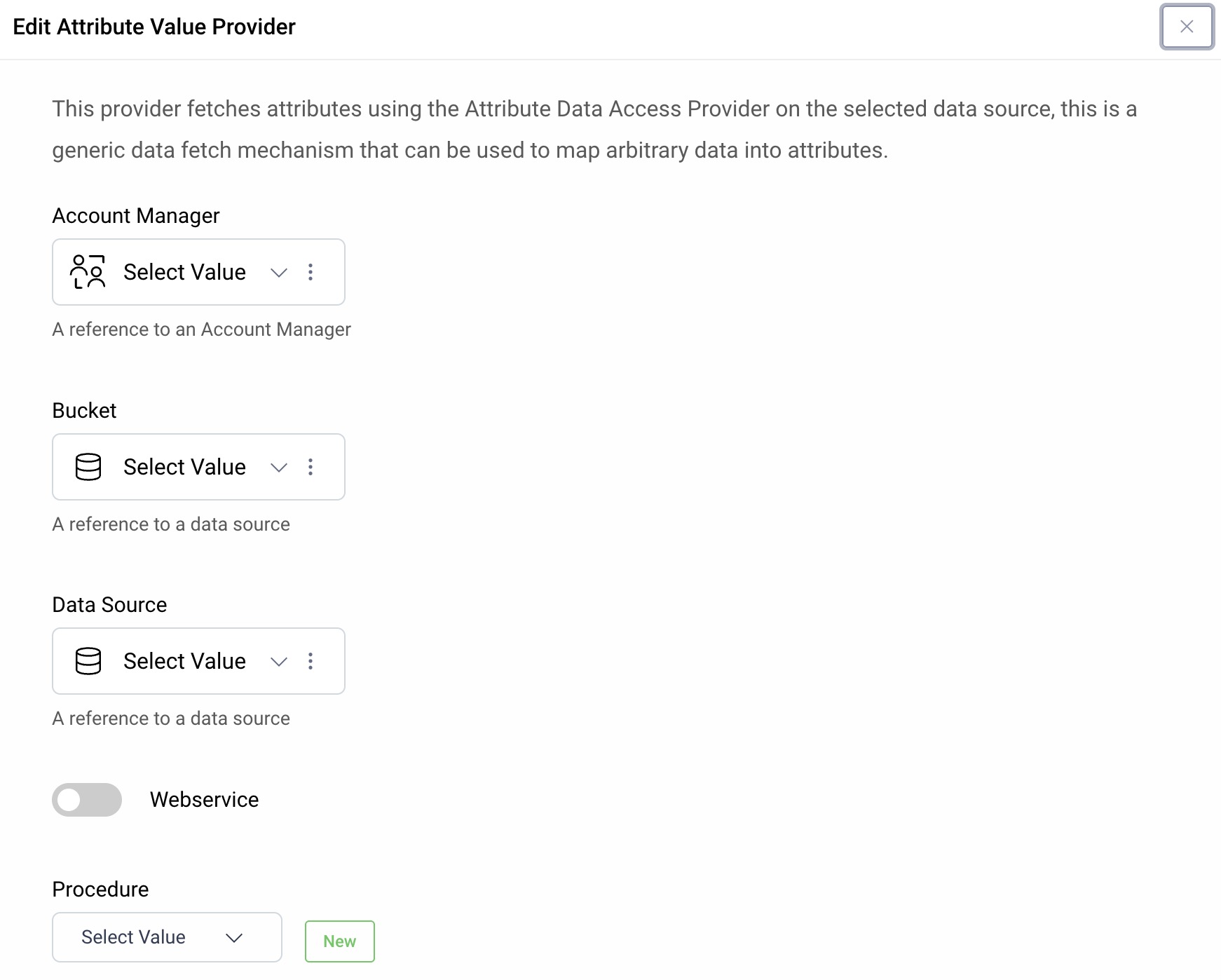 Configure Script Attributes Value Provider configuration in Admin UI