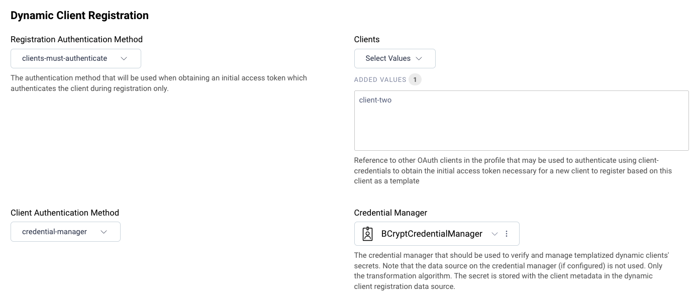 Configuring Client as a Template client