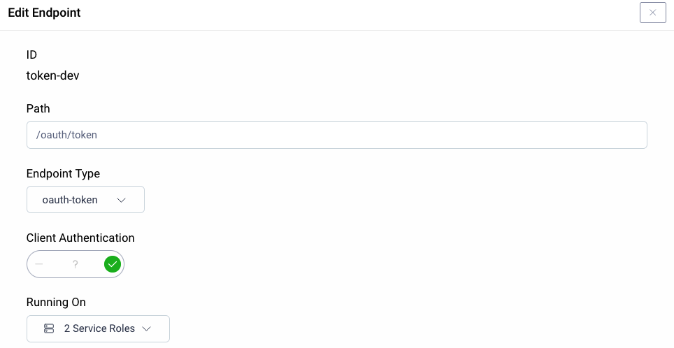 Configuration client authentication of endpoints