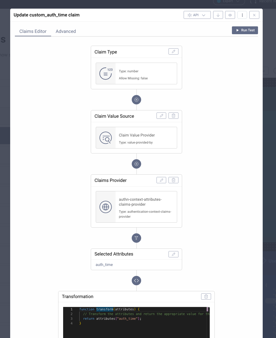 Configuring claims value transformations