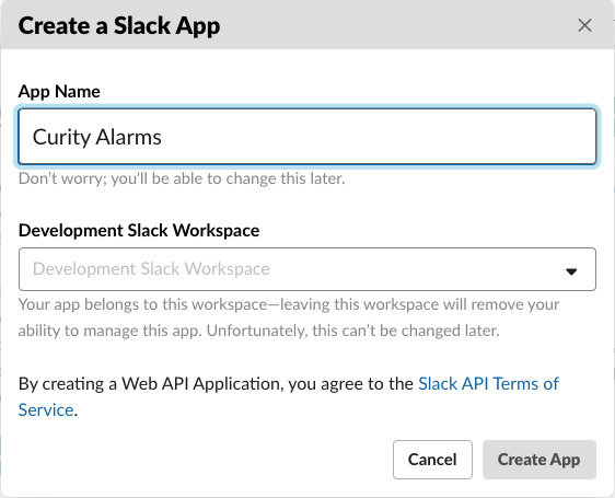 Create new Slack App