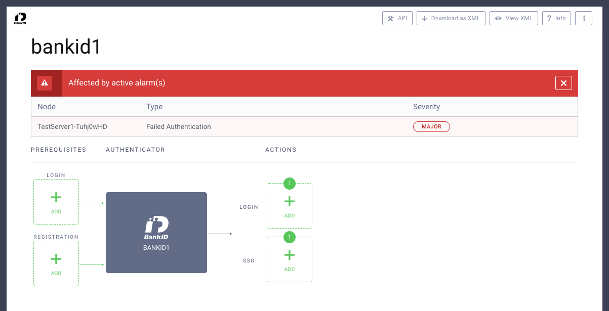 Impact visible on the Authenticator