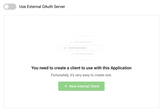 Create a new internal client for token handler application
