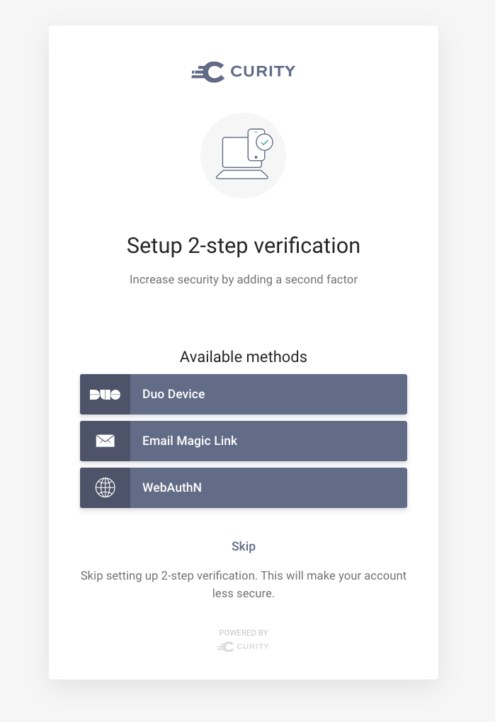 Opt-In MFA Sign Up