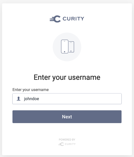 Entering a username