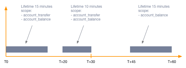 Issuing tokens with limited scope lifetimes