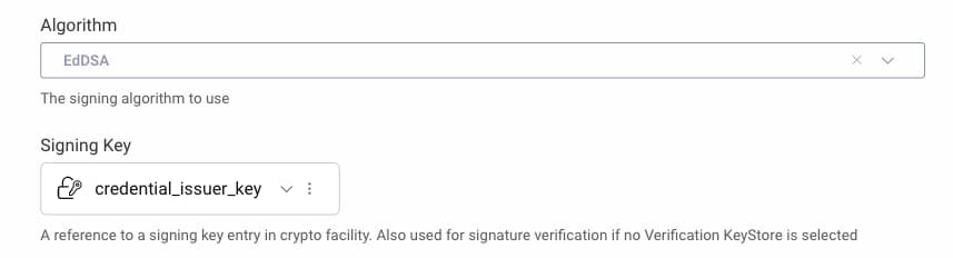 Configure Signing Key for Credential Issuer