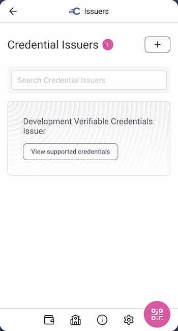List of credential issuers