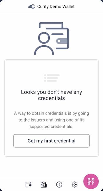 No credential in the wallet