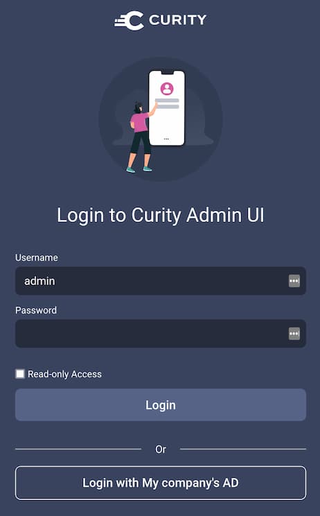 Federated Login screen