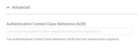 ACR settings