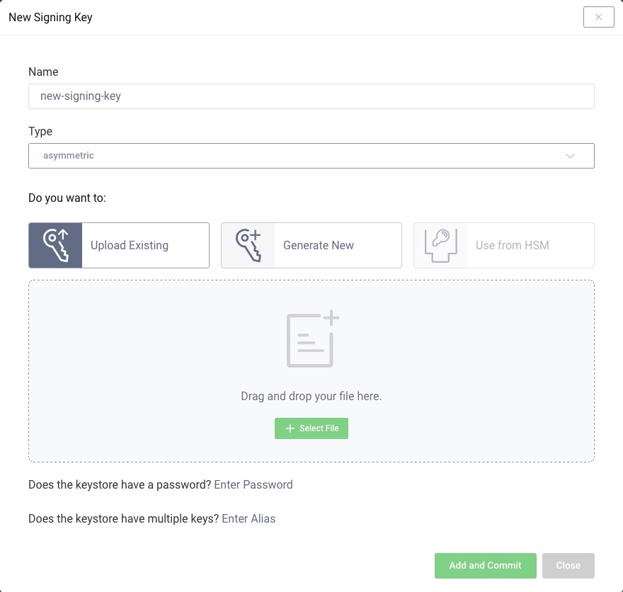 Import Signing Key