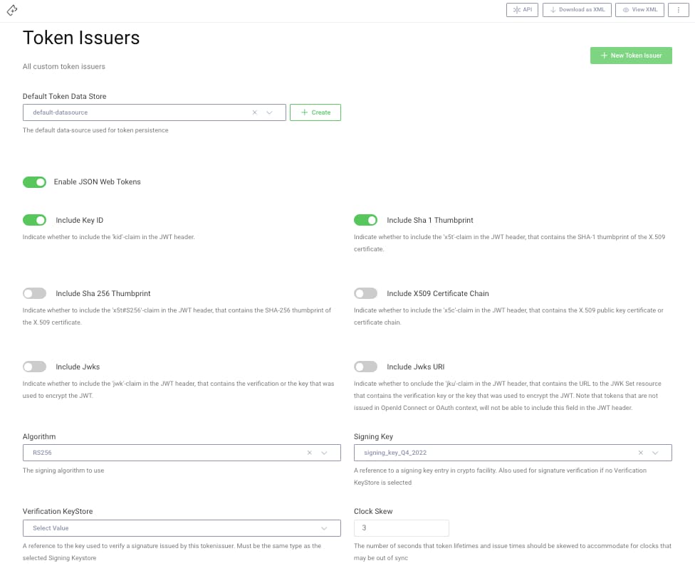 Updated Token Issuer