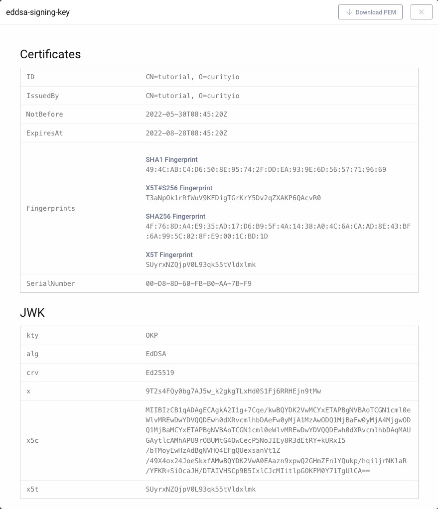 Verify Signing Key