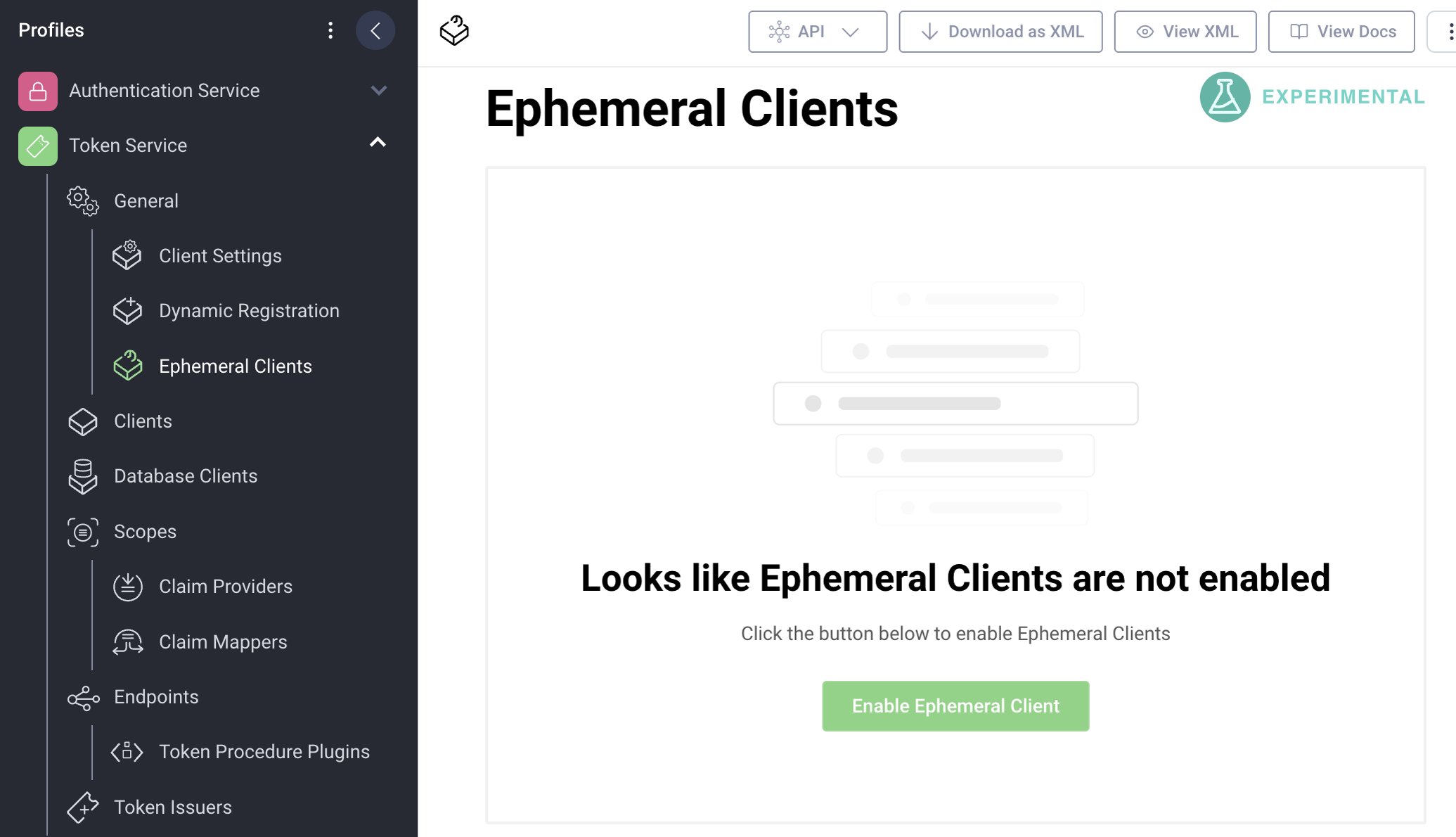 Enable Ephemeral Clients