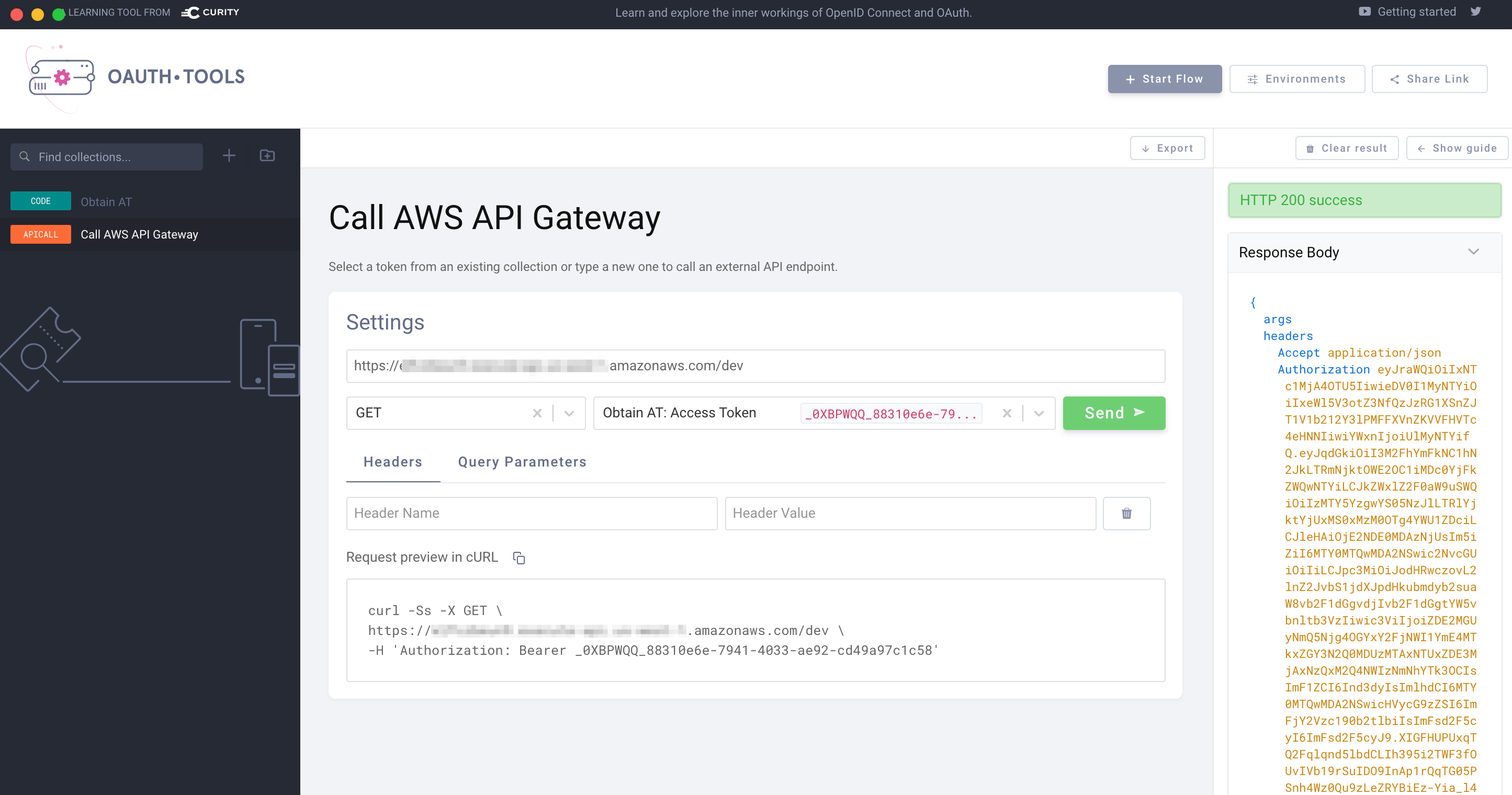 Call AWS API Gateway