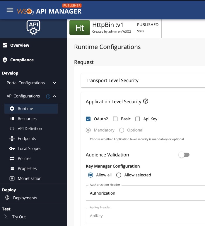 Configure App Level Security