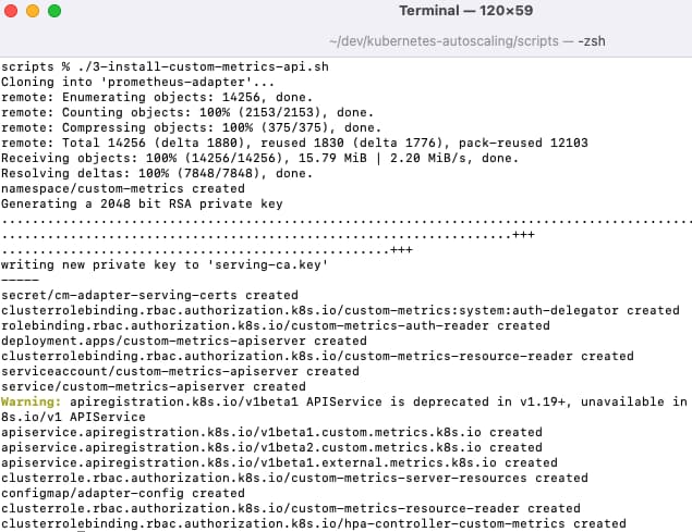 Custom Metrics API Install