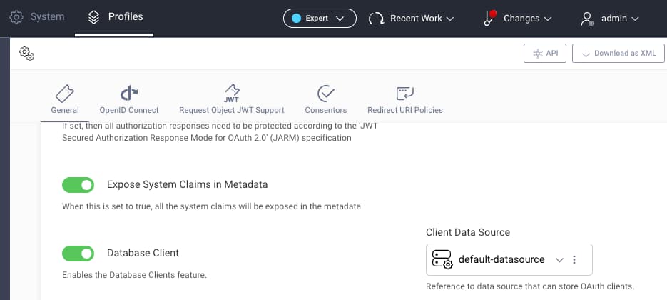 Database Client Activation