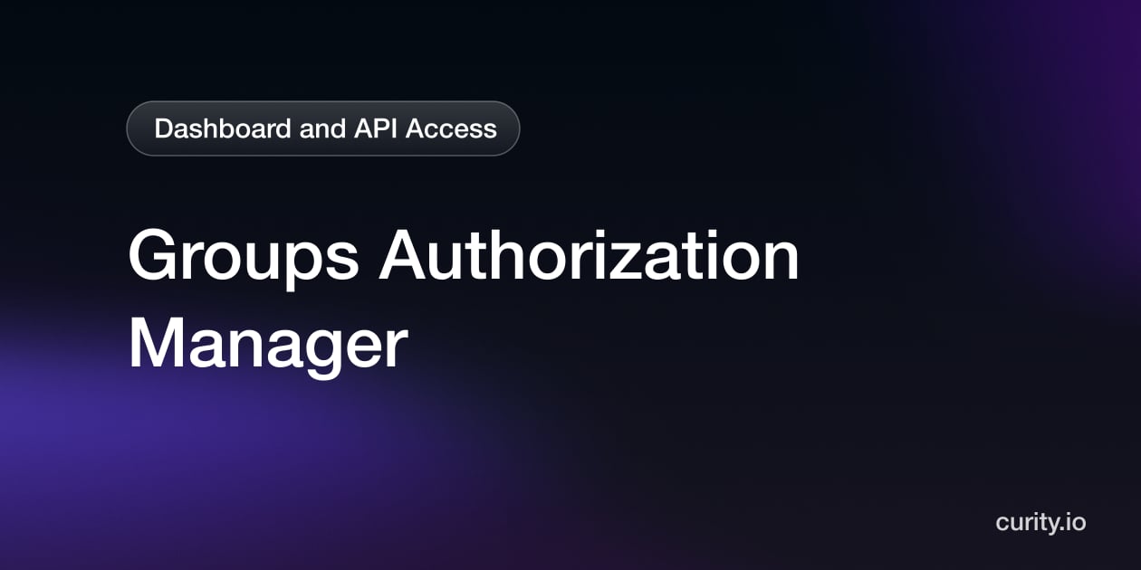 Groups Authorization Manager | Curity Identity Server