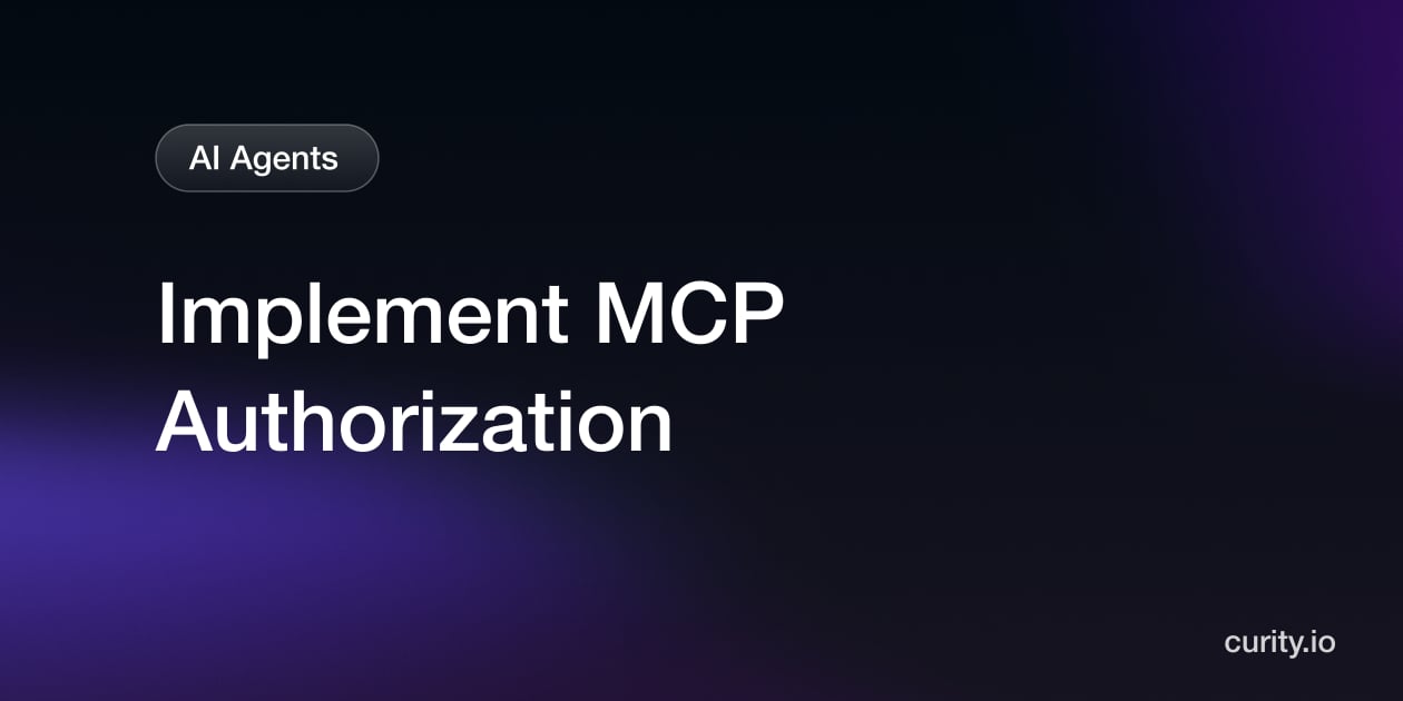 Implement MCP Authorization | Curity Identity Server