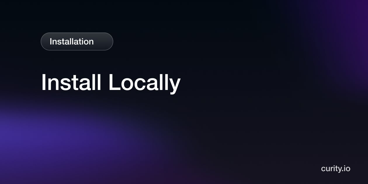 Install Locally | Curity Identity Server