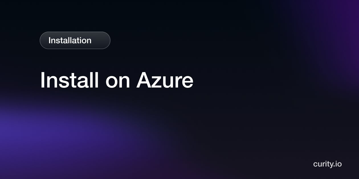 Install on Azure | Curity Identity Server