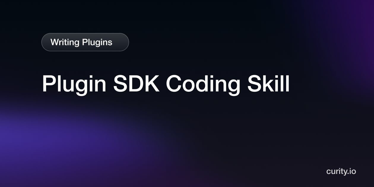 Plugin SDK Coding Skill | Curity Identity Server