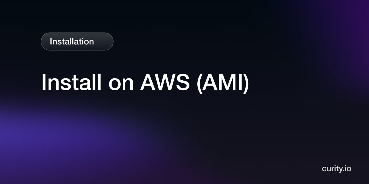 Install on AWS (AMI) | Curity Identity Server