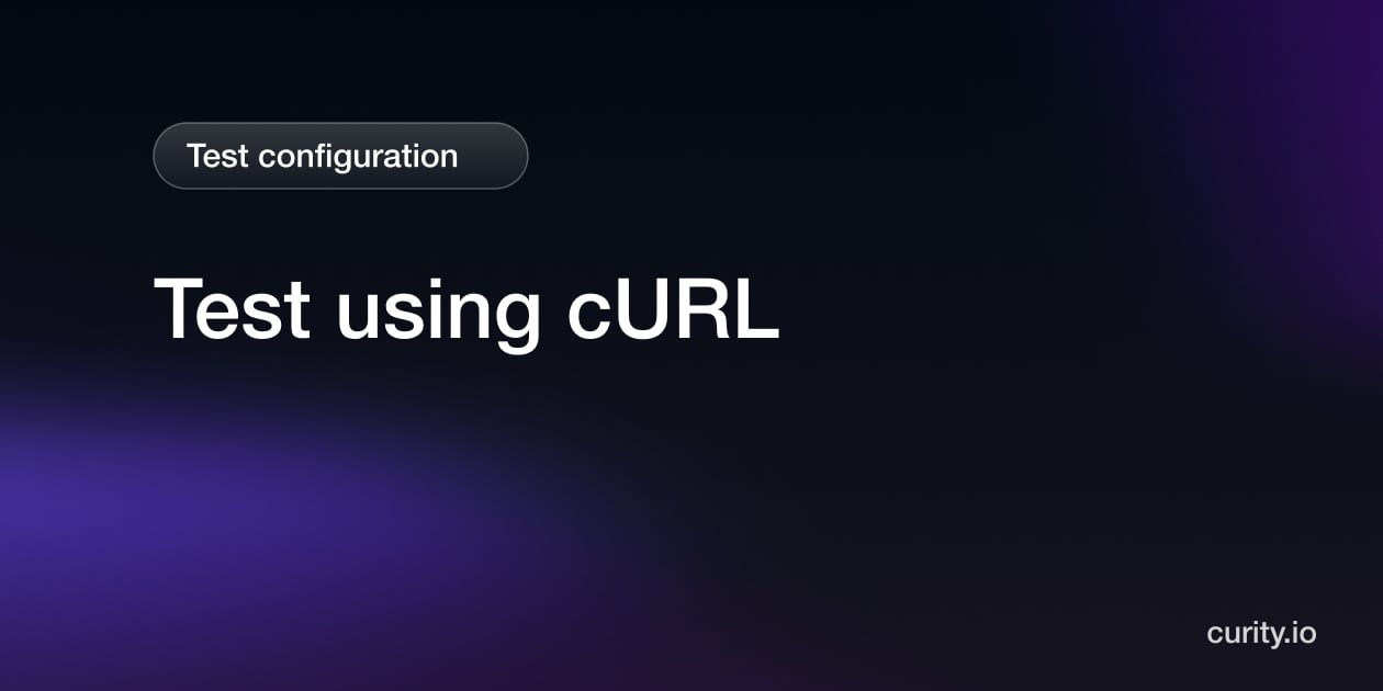 Curl Testing Test using cURL | Curity Identity Server