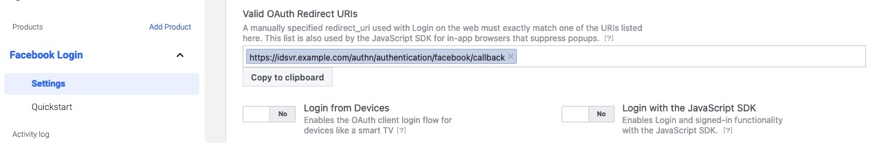 Facebook Configuration