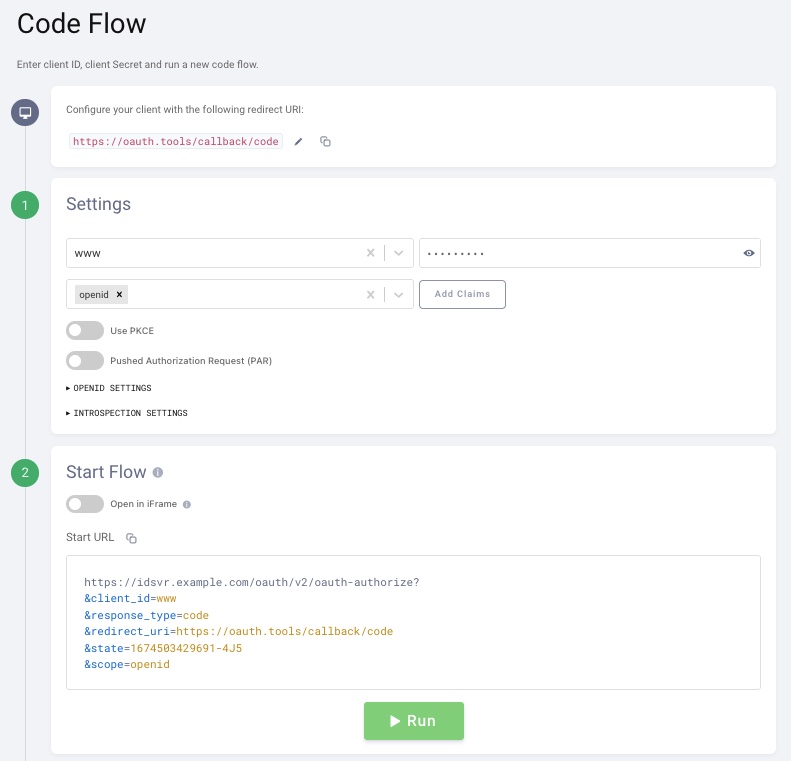 Configure flow