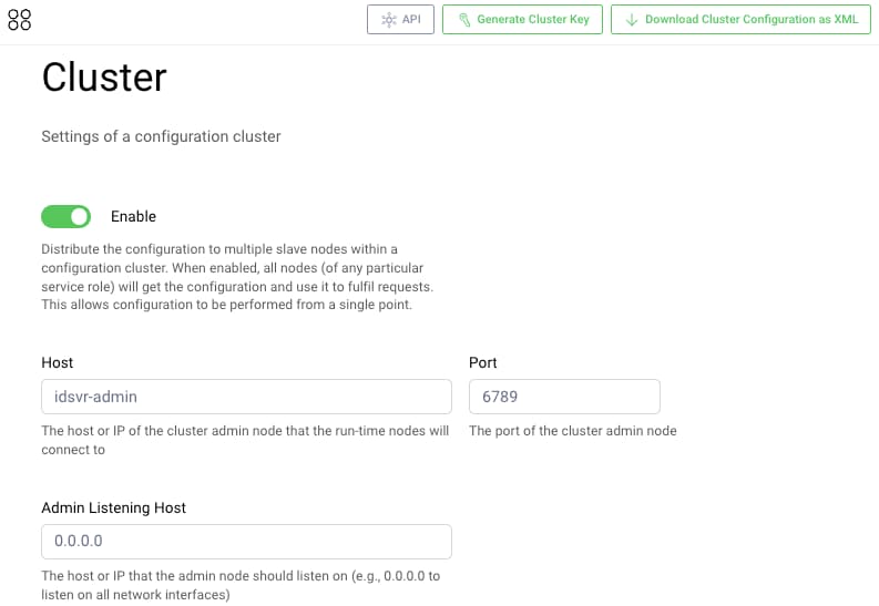 Cluster Configuration