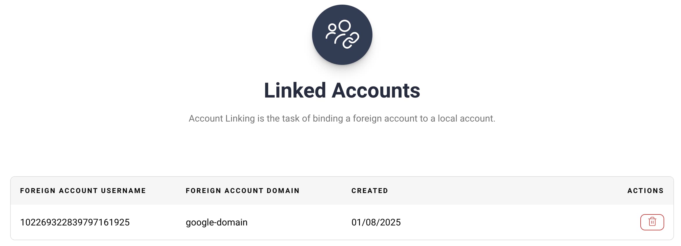 Linked Accounts