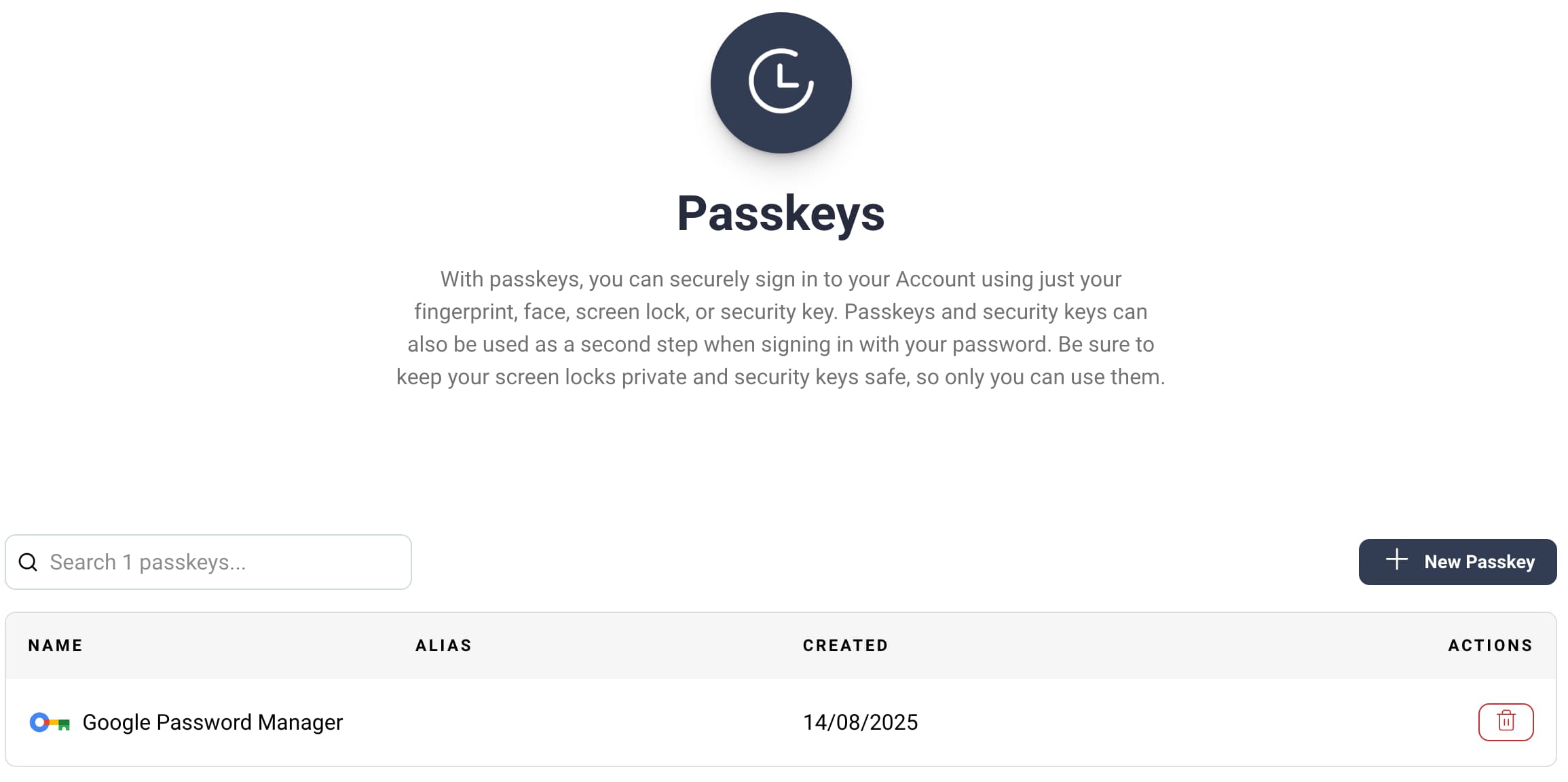 Passkey