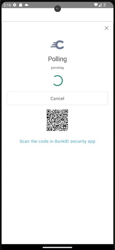 Android BankID Animated QR Code
