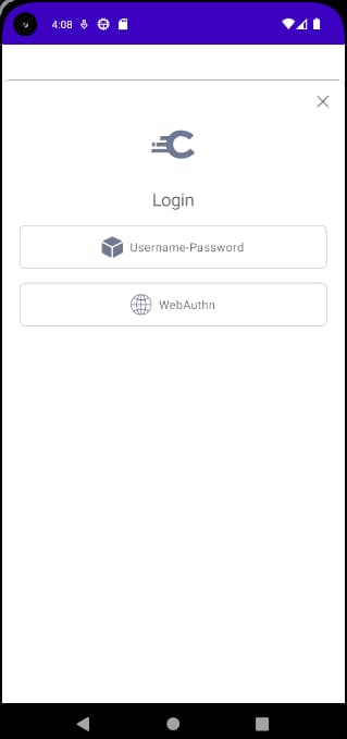 Authentication Selection Android