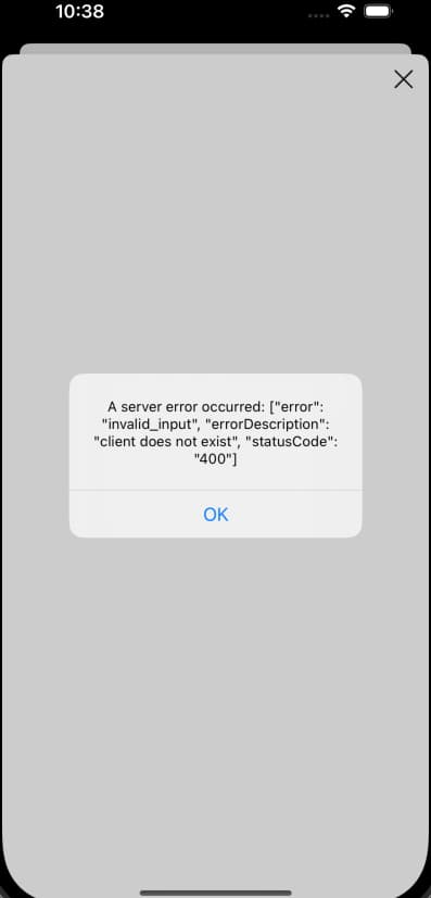 iOS failed login