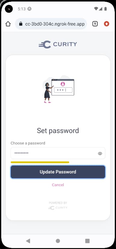 Reset Password Android