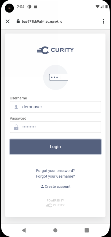 Android Password Login