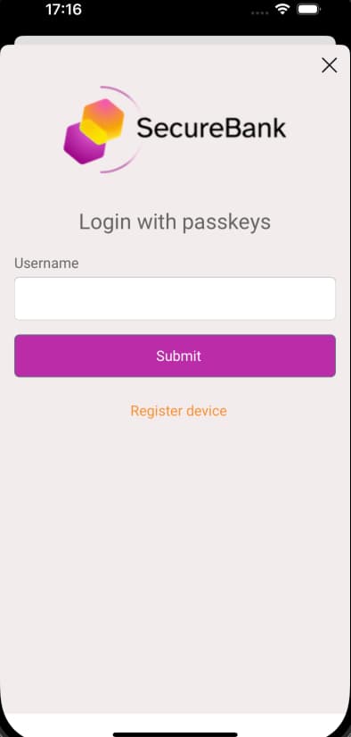iOS Passkeys Register